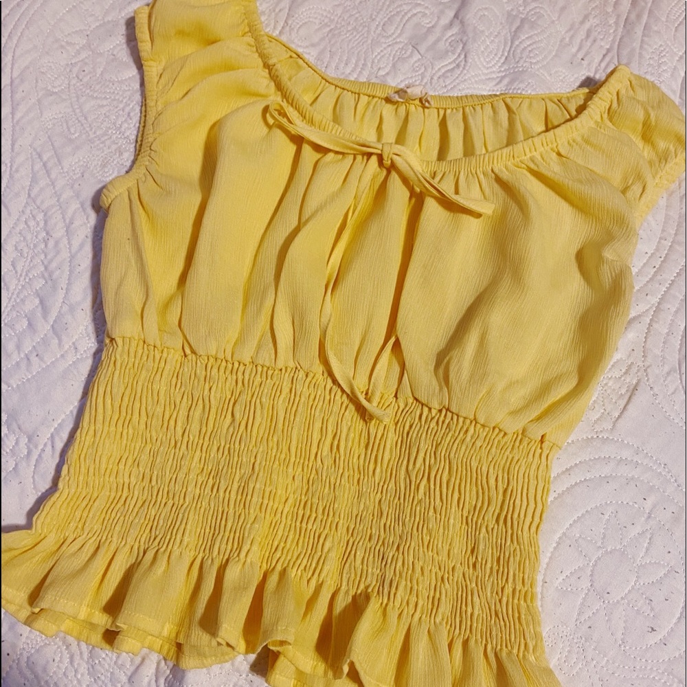 Yellow Milkmaid Top